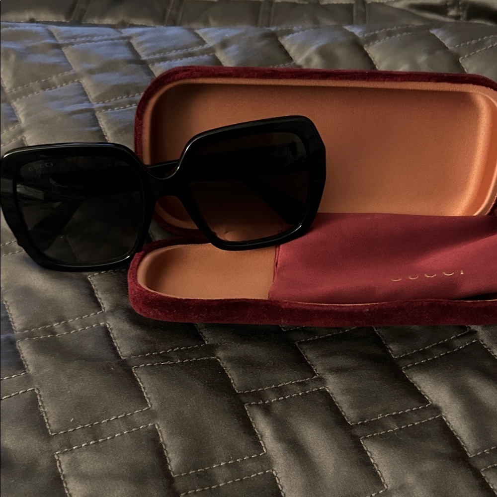 Gucci Black Square Sunglasses, authentic